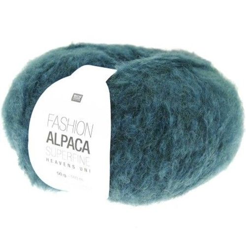 Fil De Laine À Tricoter Fashion Alpaca Superfine Heavens Uni - Rico Design 08 Bleu Pétrole