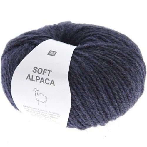 Pelote De Laine Et Alpaga Soft Alpaca - Rico Design 12 Bleu Marine