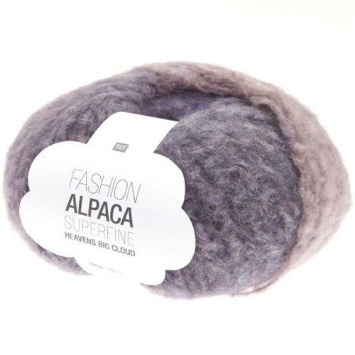Fil De Laine À Tricoter Fashion Alpaca Superfine Heavens Big Cloud - 100gr - Rico Design 01 Rose-Violet
