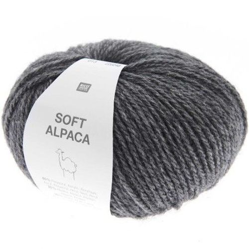 Pelote De Laine Et Alpaga Soft Alpaca - Rico Design 13 Gris Anthracite