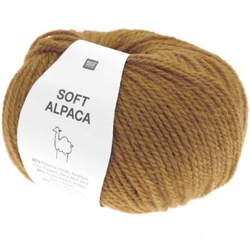 Pelote De Laine Et Alpaga Soft Alpaca - Rico Design 02 Moutarde