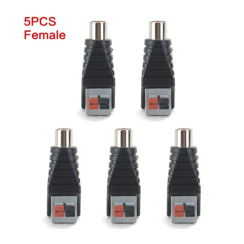 Câble de haut parleur RCA mâle/femelle à Jack, connecteur adaptateur mâle Excellent pour toutes les caméras cc, installation partielle, 5 pièces