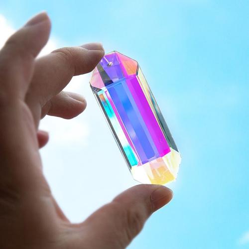 H & D – attrape-soleil en cristal coloré, pendentif prisme