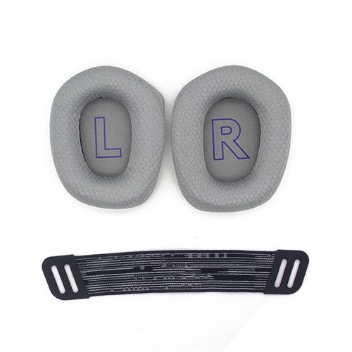 Coussinets d'oreille et bandeau de remplacement pour Logitech G733 Gris