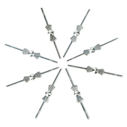 H & D Clips De Cravate Boucle Papillon | En Métal Argenté, Perle 33mm, Connecteurs Rideau Accessoires Lustre Pièces Robe Cristal Bricolage 300 Pièces