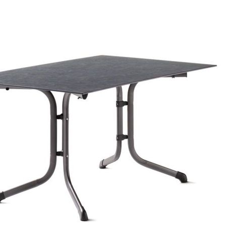 Table Pliante 140 X 90 Cm, Plateau Polytec® Anthractite, Structure Gris Clair