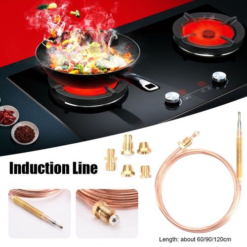 Ligne d'induction de soupape de gaz 60/90/120cm, Thermocouple avec 5 pièces fixes pour les appareils de chaudière à eau chaude