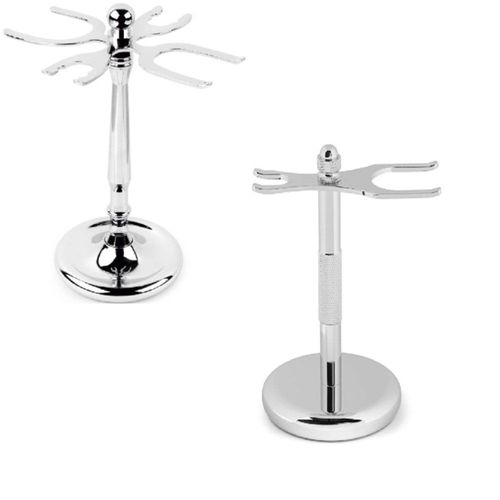 Porte rasoir en acier inoxydable pour hommes, support Durable pour brosse de rasage, sécurité, Base pondérée, outil parfait pour le rasage humide