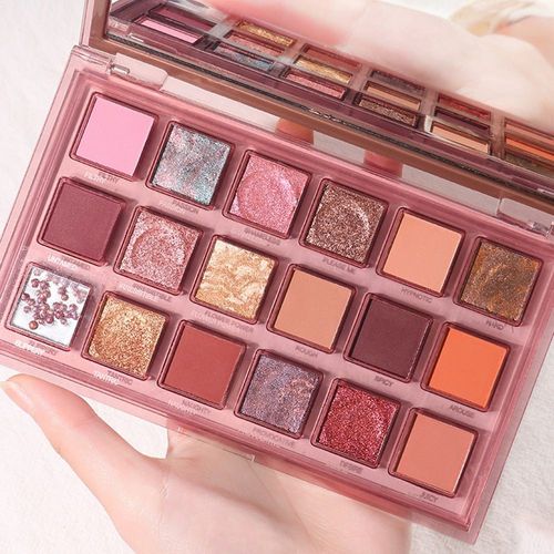 Palette De Fards À Paupières, 18 Couleurs, Peinture À L'huile De Graines De Grenade, Ombre À Paupières Scintillante, Poudre Mate, Maquillage Cosmétique Pour Les Yeux 
