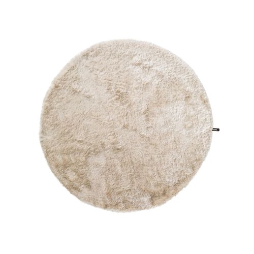 Benuta Essentials Tapis À Poils Longs Whisper Beige Diamètre 160 Cm Rond