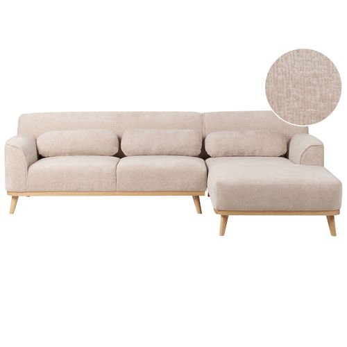 Canapé D'angle Simos Beige Côté Gauche