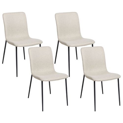 Chaise De Salle À Manger Set De 4 Beige Clair Glendive