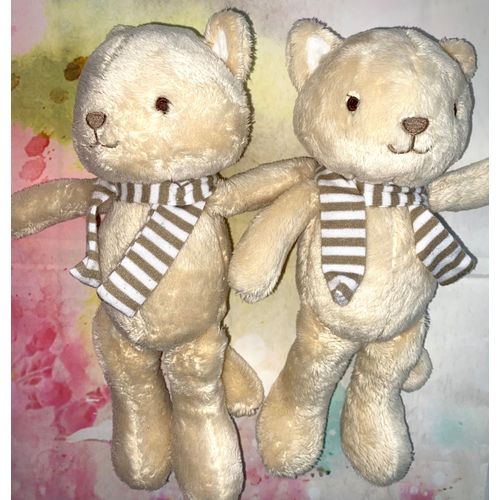 Doudou Renard Bege Sergent Major Lot De Deux Doudous Renards Jouets Bebe Naissance Peluches Chiens Enfant Mixte