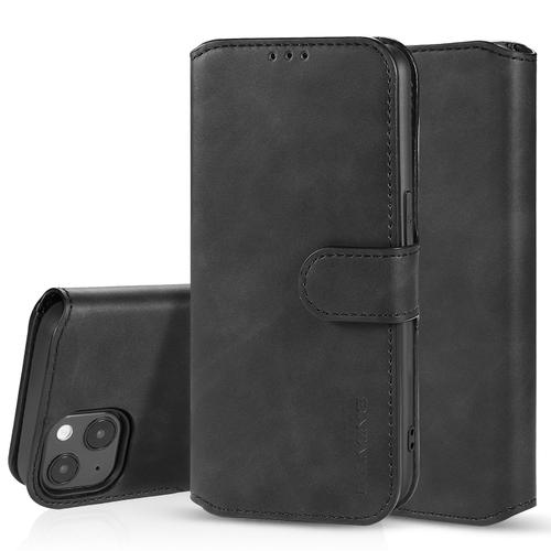 Coque Iphone 13 Mini, Etui Iphone 13 Mini, Etui À Rabat Horizontal Iphone 13 Mini, Portefeuille Etui En Cuir Pu Premium Housse Pour Iphone 13 Mini(Noir)