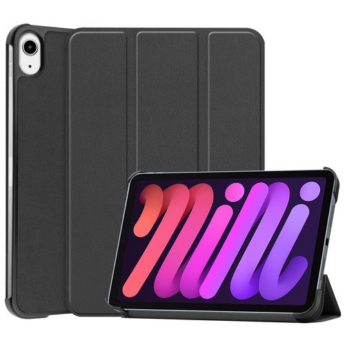 Housse Coque Étui Pour Ipad Mini 6 8.3 Pouces,Et Fonction D'hibernation Automatique Tablette Tactile Antichoc Protection,Avec Support À Trois Volets- Noir