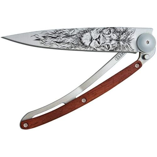 Couteau De Poche Pliant Ultra Léger Avec Clip Ceinture En Acier Inoxydable Marron