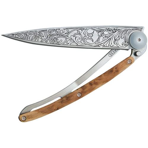 Couteau De Poche Pliant Ultra Léger Avec Clip Ceinture En Acier Inoxydable Marron Clair