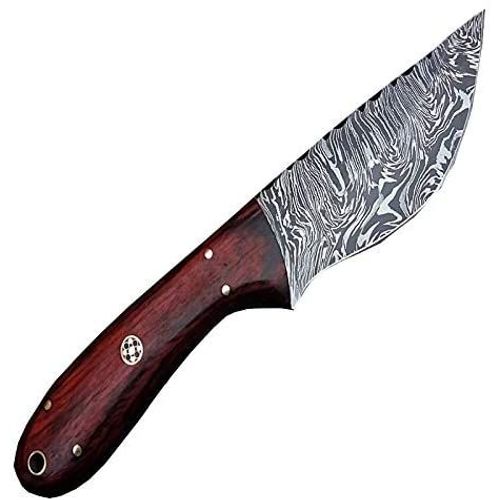 Couteau Avec Lame De 11 Cm En Acier Damas Marron