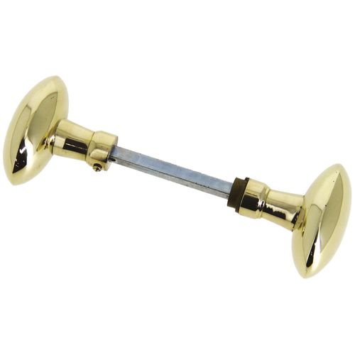 Bouton double Antique en laiton poli carré de 6 mm - Devismes - 1256