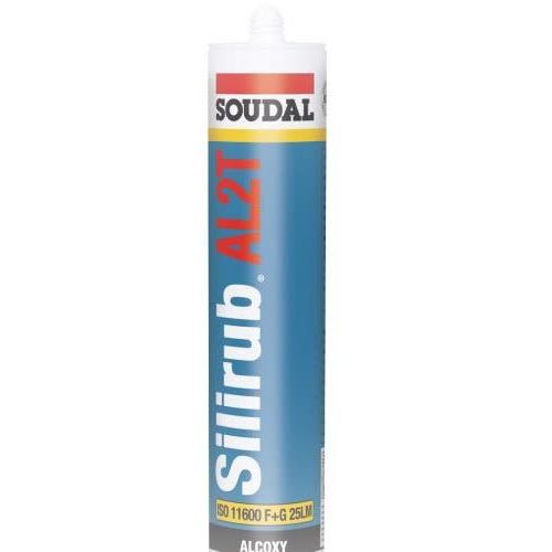 Mastic silicone Silirub AL2T transparent cartouche 300 ml - Soudal - 120647