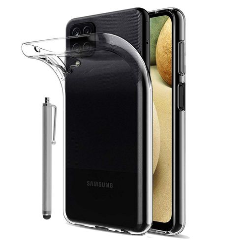 Coque Silicone Pour Samsung Galaxy A12 Nacho 6.5" Gel Ultraslim Et Ajustement Parfait - Transparent + Stylet