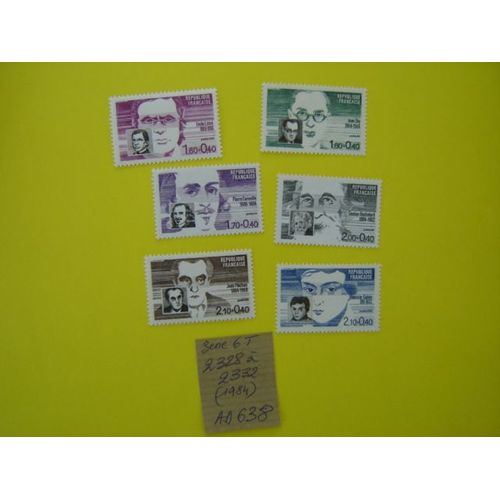 Ad / 638* Serie De 6 Timbres Neufs France* 1984 / N° 2328/2332