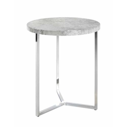 Paris Prix - Table D'appoint Effet Béton "Miguel" 54cm Gris