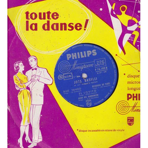 25 Cm 33 Rpm Musette - Blue Tango - Recuerdo De Paris - El Lovito - Alma Del Bandoneon - Il Est Trop Tard - Sensual - Tornada - Campanero