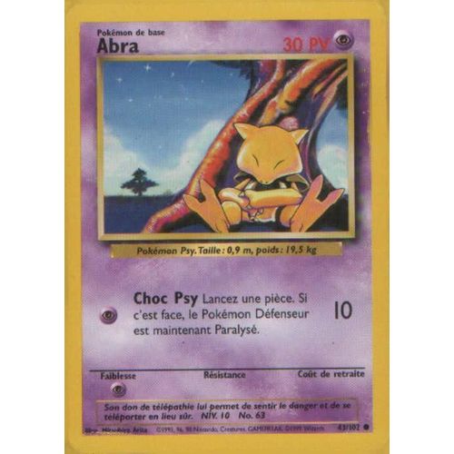 Abra (Set De Base, Vf, N°43/102)