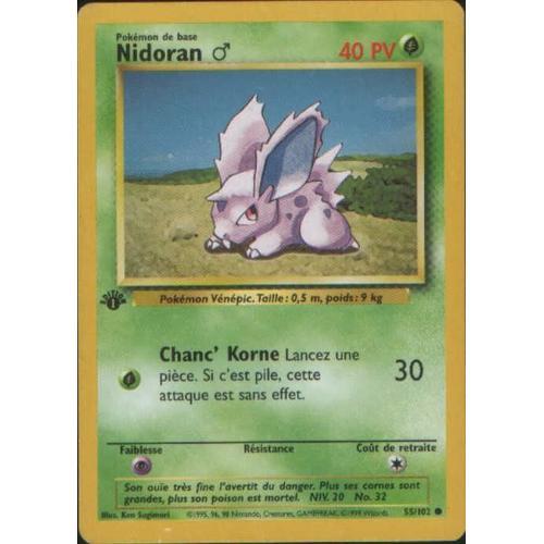 Nidoran (Set De Base, 1ère Édition,  Vf, N°55/102)