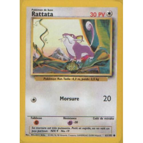 Rattata (Set De Base, Vf, N°61/102)