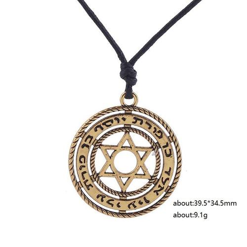 Collier avec pendentif en forme de pentacle religieux de la déesse païenne talisman 