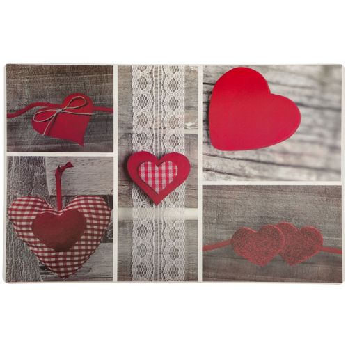Set De Table Campagne Polycoeur - L. 43 X L. 28 Cm - Gris