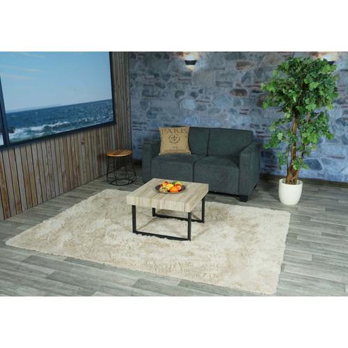 Canapé Modulaire 2 Places Couch Lyon, Tissu/Textile   Gris Anthracite