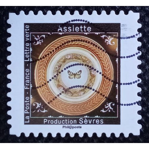 France 2019 Timbre Oblitéré Yt 1788 - Carnet Au Pays Des Merveilles - Artisanat : Assiette Production Sèvres Château De Fontainebleau