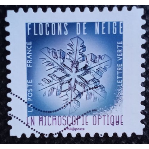 France 2018 Timbre Oblitéré Yt 1630 - Carnet Flocons De Neige En Microscopie Optique