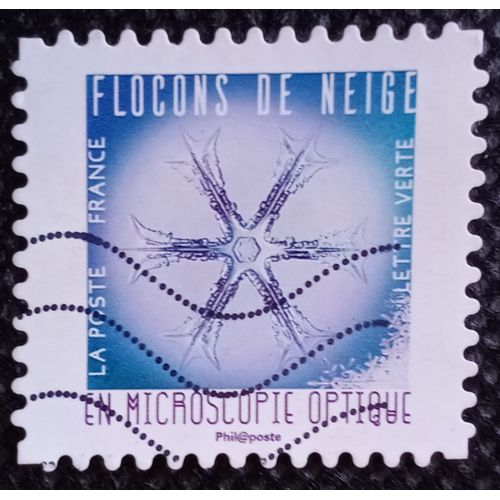 France 2018 Timbre Oblitéré Yt 1631 - Carnet Flocons De Neige En Microscopie Optique