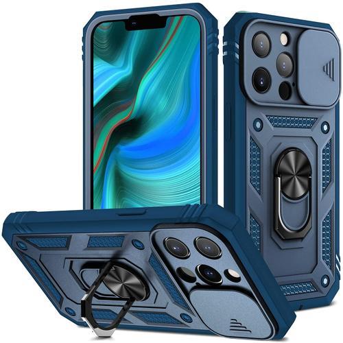 Coque Iphone 13 Pro Max Antichoc Anti Rayures Housse Avec Cache Camera Etui Iphone 13 Pro Max Protection Case Bleu Iphone 13 Pro Max