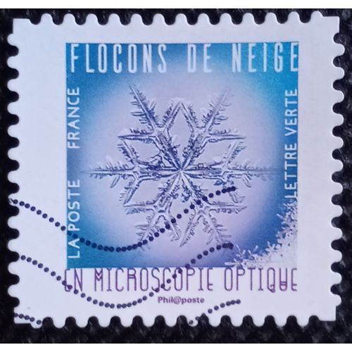 France 2018 Timbre Oblitéré Yt 1632 - Carnet Flocons De Neige En Microscopie Optique