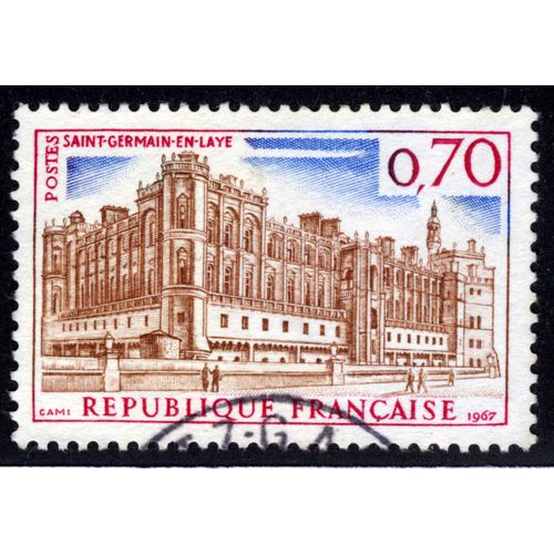 Timbre Saint Germain En Lay,1967,0,70,République Française,Postes.