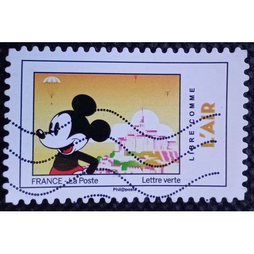 France 2018 Timbre Oblitéré Yt 1583 - Libre Comme L'air - Carnet Mickey Et La France