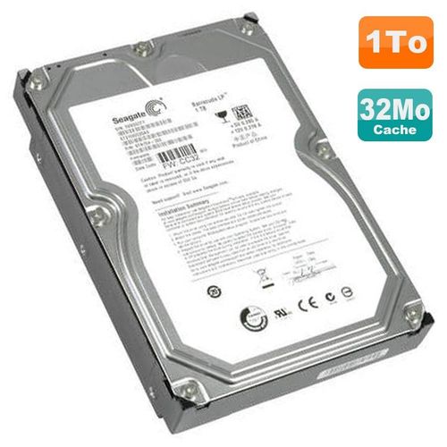 Disque Dur 1To SATA 3.5" Seagate Barracuda ST31000520AS 9TN154-510 5900RPM 32Mo