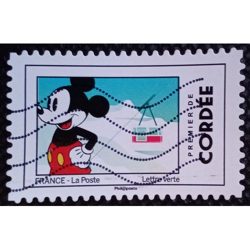 France 2018 Timbre Oblitéré Yt 1590 - Premier De Cordée - Carnet Mickey Et La France