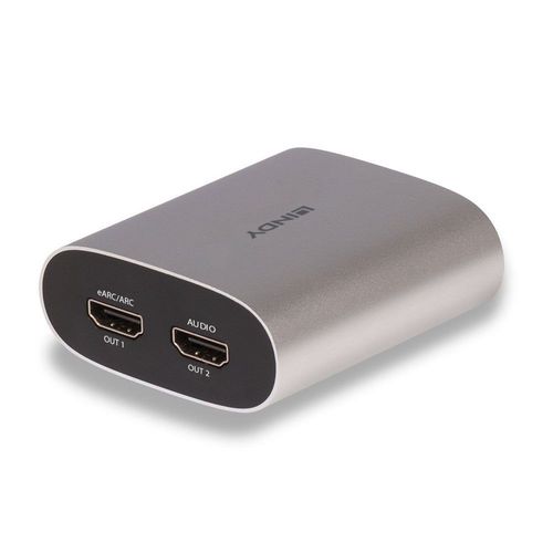 Lindy 38368 Convertisseur Audio Noir, Argent