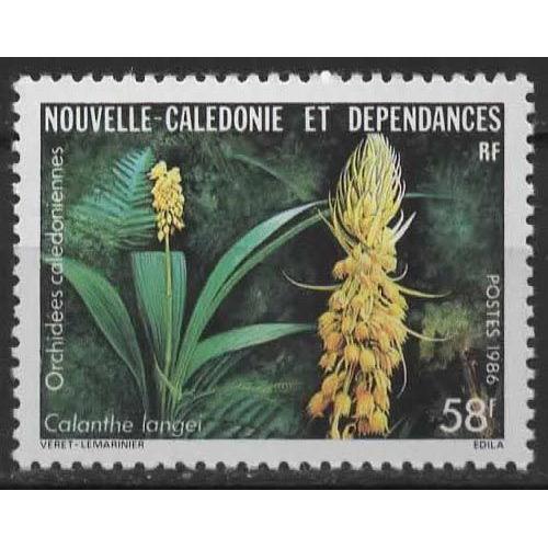 Nouvelle-Calédonie, Timbre-Poste Y & T N° 521, 1986 - Orchidée Calédonienne