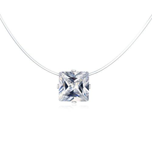 26 -Collier Ras Du Cou Coréen En Zircon Pour Femmes,Chaîne Invisible,Arbre De Vie,Nouvelle Ligne De Pêche