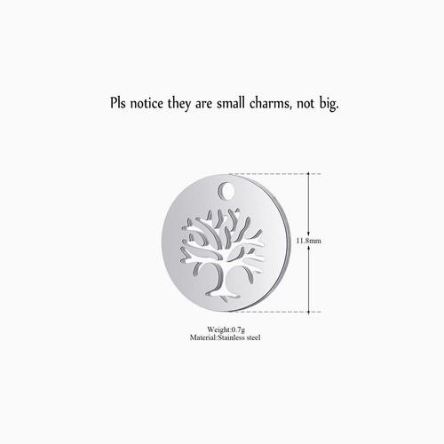 Tree -Pendentif Fleur De Lotus En Acier Inoxydable,10 Pièces,Breloques,Mode,Pour Bricolage,Bijoux,Accessoires De Fabrication D