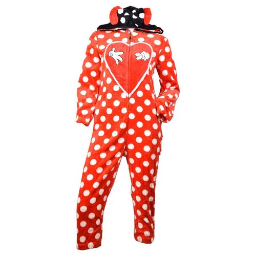 Pyjama Fille Long Combi Polaire Fantaisie 9346 Combinaison Rouge