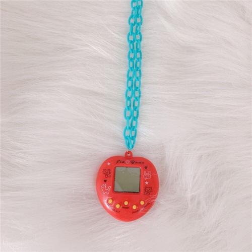 6 -Console De Jeu Électronique Pour Animaux De Compagnie,Collier Pendentif Pour Femmes Et Hommes,Coloré,Vintage,Jouet Drôle,Ras