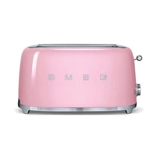 Smeg 50's Style TSF02PKEU - Grille-pain - 4 tranches - 2 Emplacements - rose